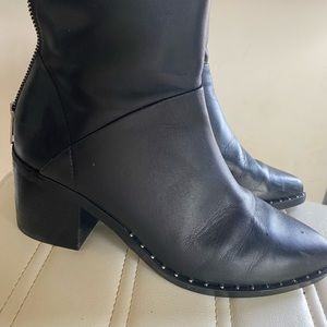 Treasure & Bond Black studded booties size 6W
